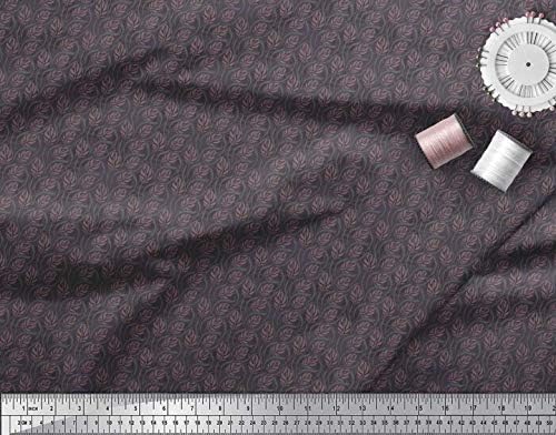 Плат от futon трикотаж Soimoi с принтом във формата на листа, двор текстилната тъкан ширина 58 см