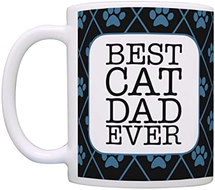 Тази облекло за котешки татко Най-добрите котешки баща на светлината, любител на котки, забавна котешка чаена чаша, чаена чаша, чаена чаша, черна