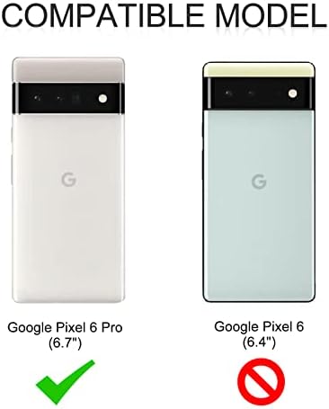 Калъф YIRRANZD за Google Pixel 6 Pro, една чанта-портфейл с държач за карти, калъф от изкуствена кожа, поставка с магнитна закопчалка, устойчив на удари Панти калъф за Google 6 Pro (че?