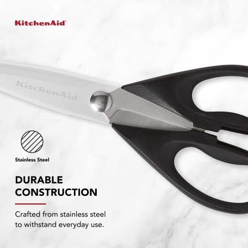Универсални ножици KitchenAid с защитен калъф, еднаква по размер, Черни и Универсални Кухненски ножици KitchenAid, 10
