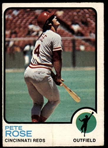 1973 Topps 130 Пийт Роуз Синсинати Редс (Бейзболна картичка) хубаво червено