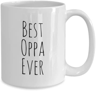 Най-добрата Кафеена чаша Oppa Някога, Корейската Идея за подарък Старши Брат от сестра, Керамични Бяла на 11 грама или 15 грама