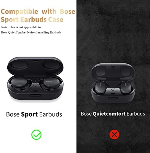 Калъф за слушалки WQNIDE Bose Sport Силиконов Защитен калъф [Отпред се вижда led] от Мека кожа, предназначени за слушалки