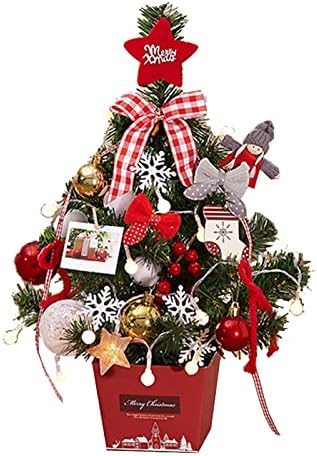 Червено Светлинен Украса за Коледната елха, Коледни украси, Декорация за дома партита, Бюро, Led Нощни Мини-Коледно Дърво,