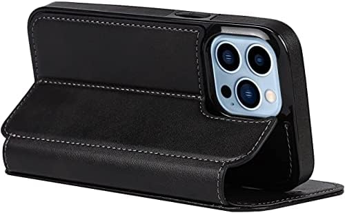 Чанта-портфейл BHOLSA за iPhone 13/13 Pro/13 Pro Max, Магнитен Защитен Флип калъф от изкуствена кожа с отделение за кредитни