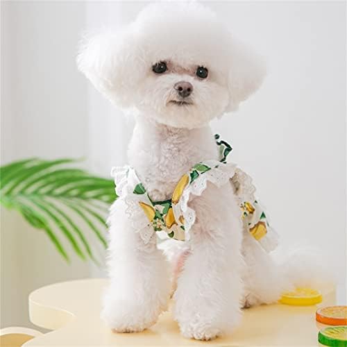Рокля за кучета с плисирана талия CHONGG, Лятна Пола на подтяжках, завързана Жилетка, рокля за домашни любимци (Цвят: