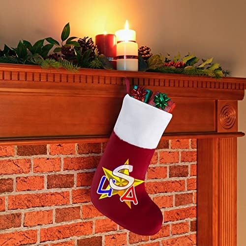 Звездата на САЩ Коледни Чорапи, Коледни Чорапи Чанта Къща Семеен Коледен Декор