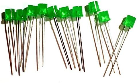 Зелен (20pcs) LED 5 мм къса цилиндрична форма.