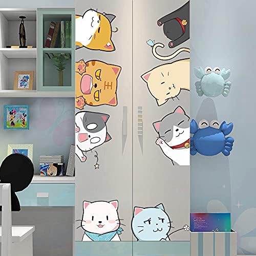 Стикери за Стена с Коте BuerHomie Cats, Аниме Стенописи за Детска Спалня