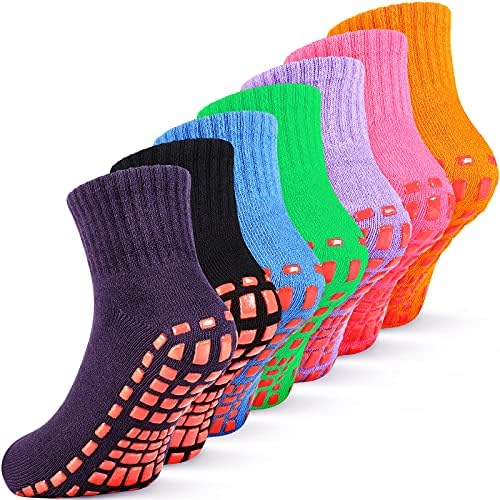 7 Чифта Детски Нескользящих Чорапи Мини Чорапи-на Trampolines до средата на Прасците за Малки Момчета И Момичета