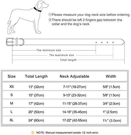 Индивидуален нашийник за кучета от мека печатни кожата Beirui - Обичай тежки нашийници за кучета със здрава метална обкова - Стилен Регулируем кожен нашийник за кучет?