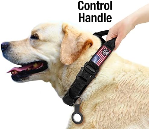 Тактически Нашийник за кучета, Регулируема Военен Тренировъчен нашийник за кучета, Сверхпрочный Найлонов нашийник за