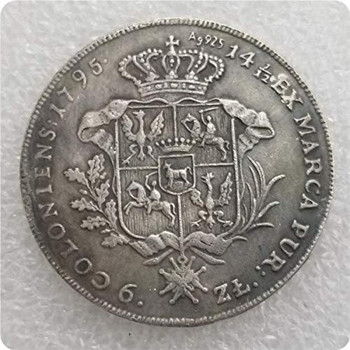 Професия Полша 1795 Полска Монета Събиране на монети 1776Coin Collection Възпоменателна Монета