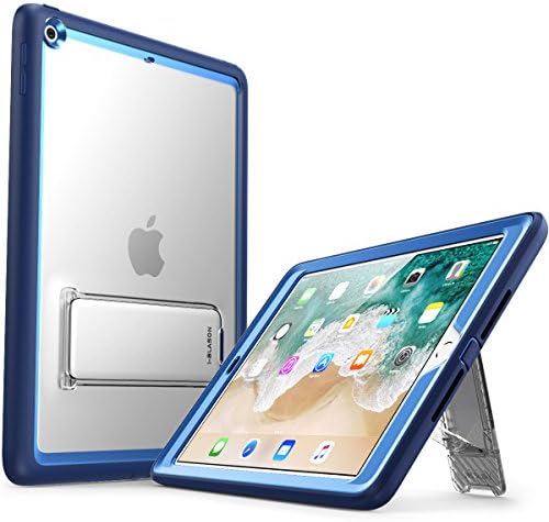 калъф i-Blason за iPad е 9,7 инча 2017/2018, серия Ares, поставка за целия корпус, здрав Защитен прозрачен калъф с вградена