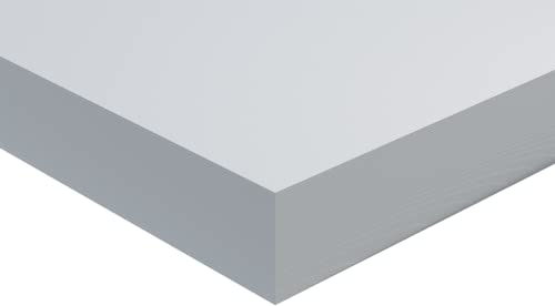 Дъска от разпенено PVC, бяла, с дебелина 1/8 инча (0,125 инча, 3 мм), 12 инча Ш x 30 см Д (опаковка от 2 броя)