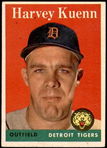 1958 Topps # 434 Харви Куэнн Детройт Тайгърс (Бейзболна картичка) ДОБРИ тигри