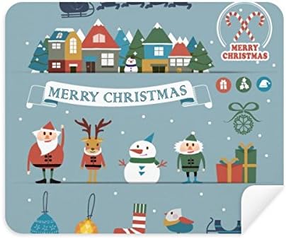 mas Фестивал Снежен Дядо Коледа Плат За Почистване на Екрана за Пречистване на 2 елемента Замшевой Тъкан
