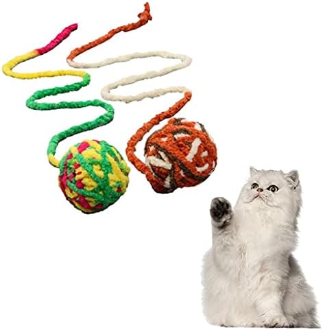 Играчки с Топки за Котки Pinicecore, Цветни Топки От Вълнени Прежди, Интерактивни детски Играчки за Дъвчене За Преследване,