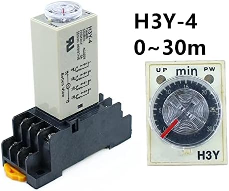NUNOMO 1бр H3Y-4 0-30 М Реле закъснение на включване на захранването на Таймер DPDT 14 контакти H3Y-4 DC12V DC24V AC110V