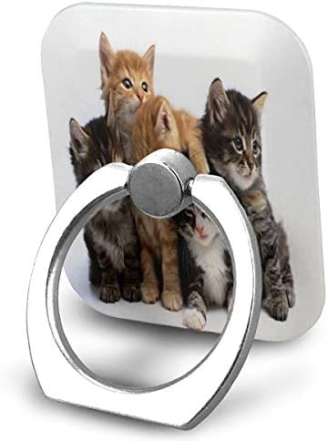 Притежателят на пръстена Campus Cats Ring Притежател на Мобилен Телефон, с Регулируема Въртяща се на 360 ° стойка за Захващане на Пръста си за iPad, Kindle Phone X / 6 /6s/7/8/8 Plus / 7, Android-С?