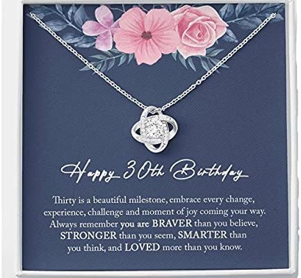 Персонализирана Бижутерия подарък - Колие Love Forever, Подарък за 30-ия рожден ден за Нея, Подарък за 30-ия рожден ден