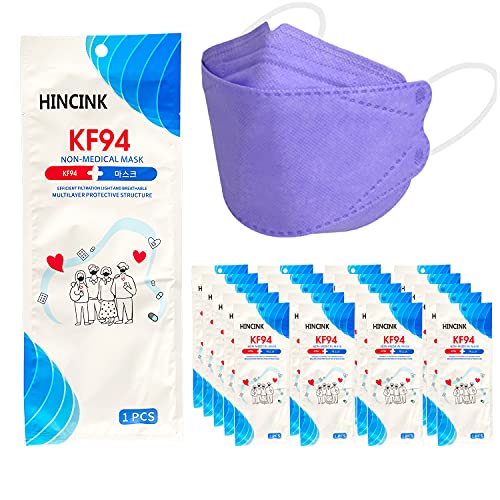 [100 опаковки] Маска HINCINK Kf94 [В индивидуална опаковка] Унисекс, 4-слойная маска, в три неработоспособност, за възрастни