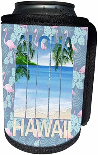 3. Дизайн на тропически плаж, почивка на Хавай, в стила на Алоха. - Опаковки за бутилки-охладители (cc_350708_1)