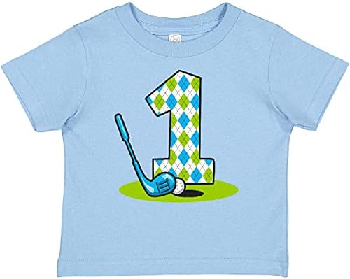 детска тениска inktastic Argyle Golf 1-ви Рожден Ден