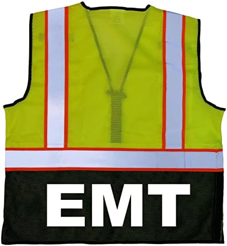 Жилетка за безопасност Qraphic Tee EMT Survivor, тип R, клас 2, с светлоотразителен логото отпред и отзад.