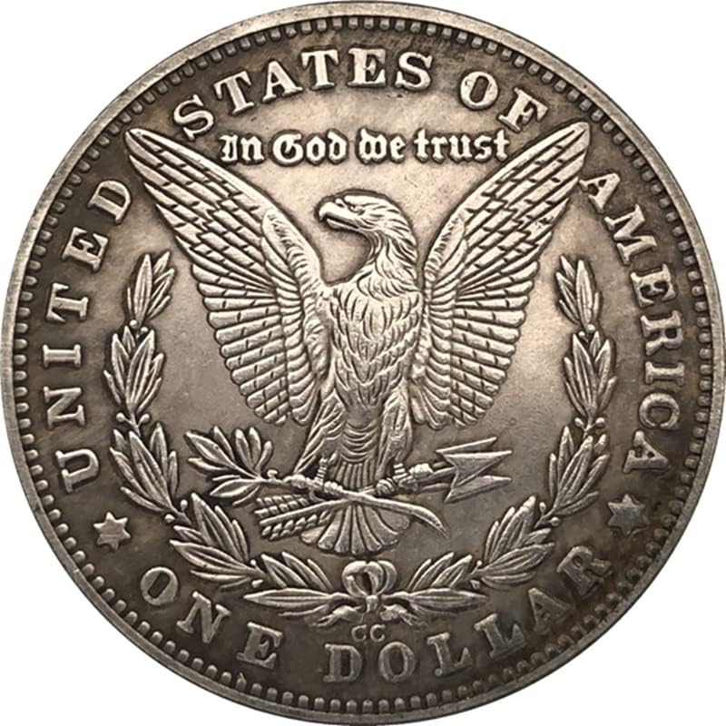 QINGFENG 38 ММ Антични Сребро Доларова Монета Американски Морган Скитник Монета 1885CC Занаят 12