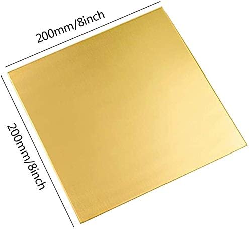 Месинг лист NIANXINN с Общо предназначение за diy или изпълнители с Дебелина 200 мм x 200 мм: Лист чиста Мед 5 мм
