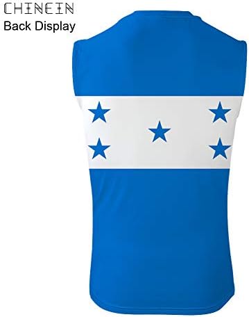 КИТАЙСКАТА Мъжки Базова Однотонная Майк От Джърси, Ежедневни Ризи За Момчета с Флага Хондурас