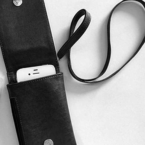 Време за почивка Цитат на Арт-Деко Подарък Мода Телефон в Чантата си Портфейл Окачен Мобилен Калъф Черен Джоба