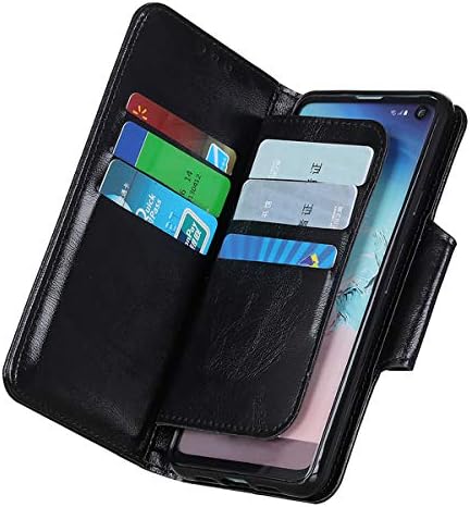 Чанта-портфейл XYX за LG Velvet 5G, калъф-чанта от изкуствена кожа с панти капак и шарките на Crazy Horse, шкаф с 6 слота за карти, Черен