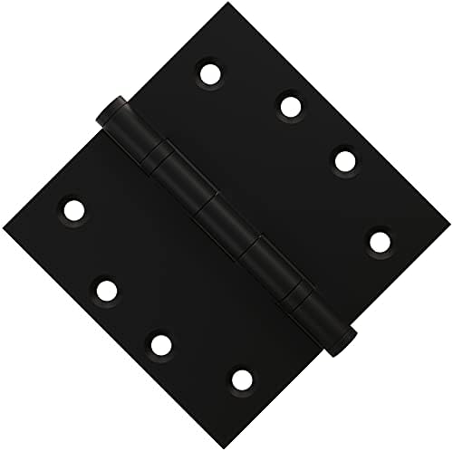 Черна рамка, която контур Finsbury Hardware Матово-черен сачмен лагер 4,5 x 4,5 инча Сверхпрочный с декоративни навинчивающимися