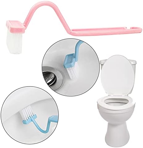 Хигиенична V-Образна Извита Дръжка За почистване на Четка за Тоалетна Пластмасова Четка За почистване на Тоалетната четка