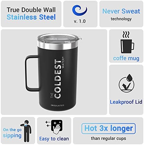 Най-студено кафе чаша - Пътна чаша с суперизолированием от неръждаема стомана за приготвяне на топли и студени напитки,