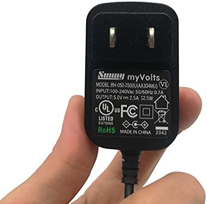 Захранващ Адаптер MyVolts 5V е Съвместим с Аудиоинтерфейсом Tascam US-800 /Уплътнител за него - US Plug