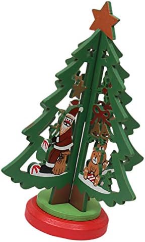 ABOOFAN 1БР Дървена Коледно Дърво DIY Мини Коледно Дърво Декор на Работния Плот Коледна Сцена, Декор Вечерни Сувенири