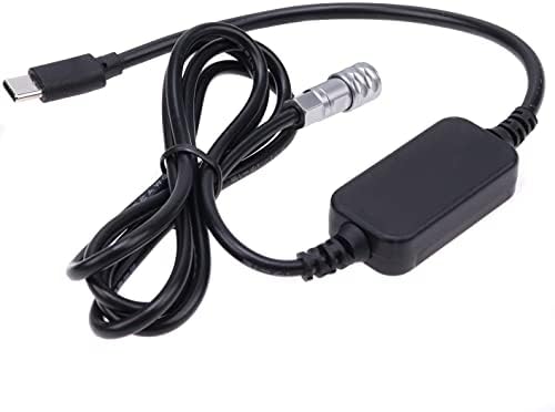 JLWIN USB 3.1 PD захранване 12V USB Type-C Кабел-Адаптер за захранване Вход и изход за Blackmagic Cinema Camera Pro BMPCC 4K 6K и 6K Pro