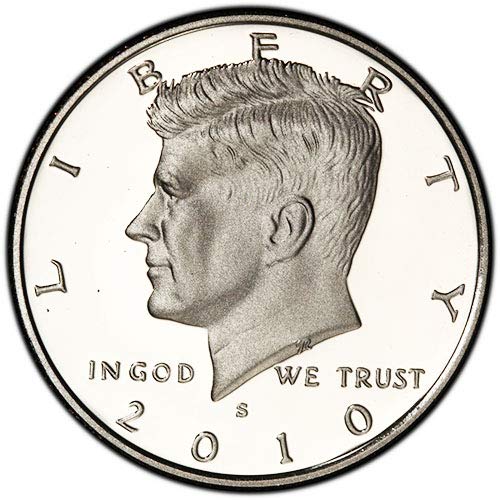 Сребърен пруф 2010 г. Kennedy Half Dollar Choice, не Обращающийся Монетен двор на САЩ