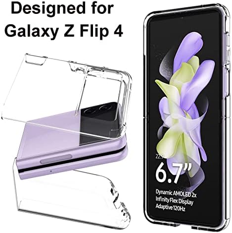 Калъф Galaxy Z Flip 4 Прозрачен - Калъф Flowhale за Galaxy Z Flip 4, тънък калъф Galaxy Z Flip 4, Противоударная сверхпрочная защита Samsung Galaxy Z Flip 4, калъф Samsung Z Flip 4, прозрачен)