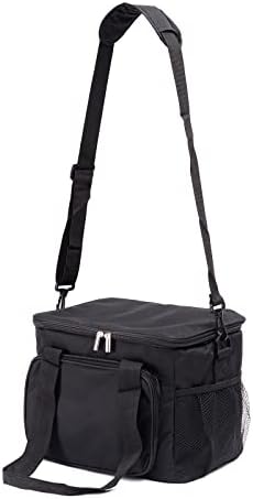 Сгъваема чанта за обяд WOOHA 15L, Здрава и износостойкая, с изолация и водонепроницаемостью, Регулируеми презрамки за