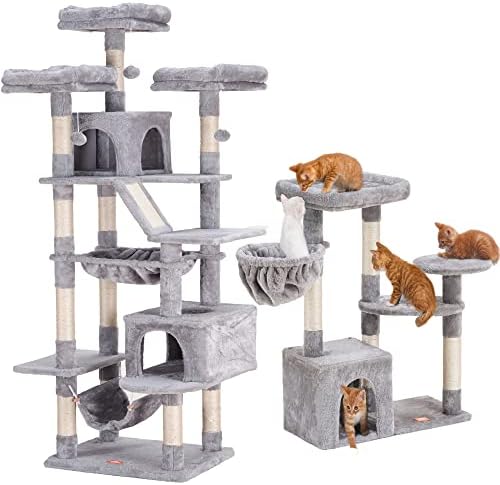 Heybly Cat Tree 73 инча XXL Голяма Котешка кула за котки в затворени помещения, Мулти-Котешка Мебели за Големи Котки