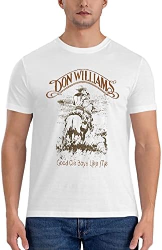 Тениска Don Williams Мъжка Лятна Дишаща Модна Тениска С Кръгло Деколте и Къси Ръкави за Тренировки, Спортни Ризи