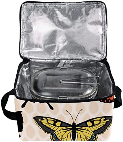 Дамски Чанта за обяд GUEROTKR, Кутия за обяд за мъже, Дамски Кутия за Обяд, Безшевни цветен модел под формата на пеперуди