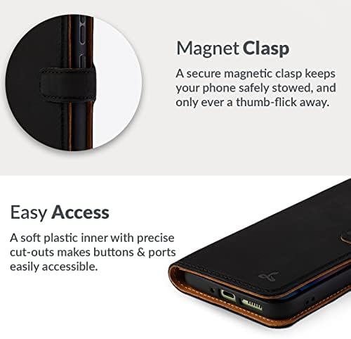 Ретро портфейл Snakehive за Samsung Galaxy A34 ||Чанта-портфейл от естествена кожа за телефон || Естествена кожа с поставка