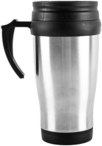 Пътна кафеена чаша Kingman с изолация от Неръждаема Стомана с Защелкивающейся капак и дръжка (1 опаковка)
