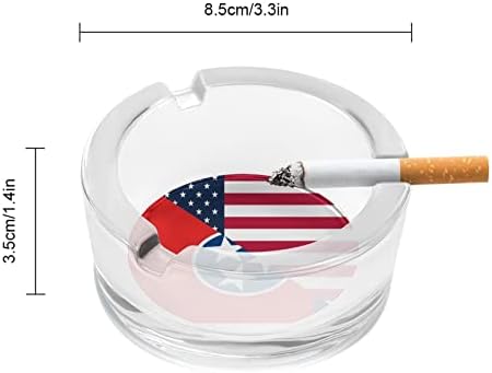 Стъклени Пепелници с Флага на щата Тенеси и северна и южна АМЕРИКА за Цигари, Ветрозащитный кофа за Боклук, Необичайни