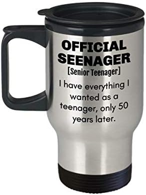 Seenager, Официалната пътна чаша за по-големи тийнейджър от неръждаема стомана от 14 унции, подарък за по-възрастното